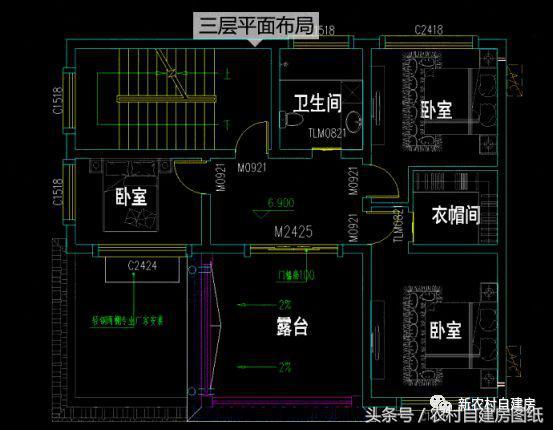 3款小戶型三層別墅設計圖， 造價比較經(jīng)濟，很適合農(nóng)村自建