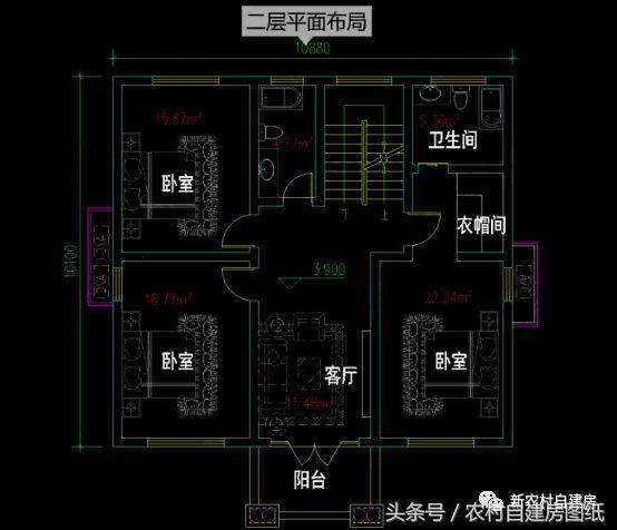 3款小戶型三層別墅設計圖， 造價比較經(jīng)濟，很適合農(nóng)村自建