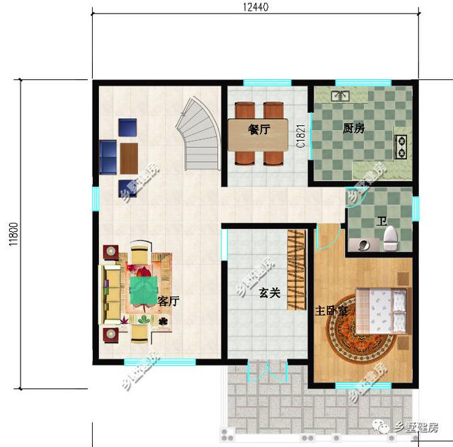 這兩款別墅設計圖送給你，想建房要趁早，好好的宅基地別浪費了