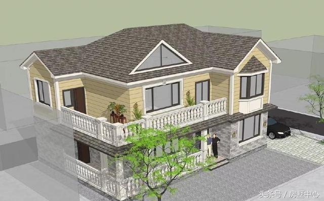 雙拼別墅設(shè)計圖，36萬蓋一棟，接上爸媽一起住