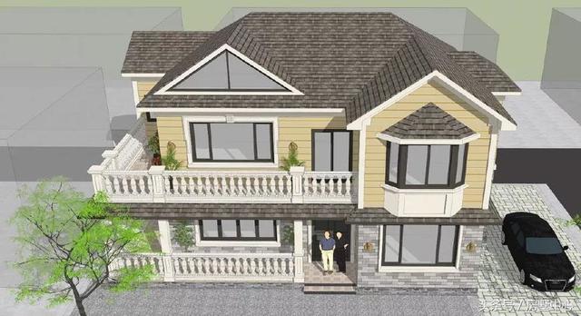 雙拼別墅設(shè)計圖，36萬蓋一棟，接上爸媽一起住