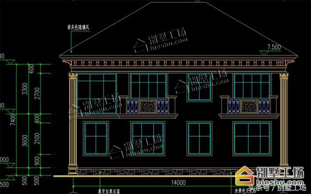 二層簡(jiǎn)歐農(nóng)村別墅設(shè)計(jì)圖，挑高復(fù)式客廳，配色簡(jiǎn)單，整體方正大方