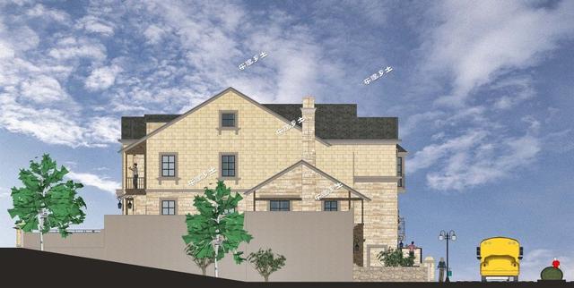 豪華法式雙拼別墅設(shè)計圖，帶車庫，適合家境殷實或者家庭成員較多的家庭參考建造