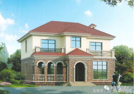 5套新農(nóng)村別墅設(shè)計(jì)圖，用材簡(jiǎn)單，便于施工，一般的農(nóng)村施工隊(duì)都可以建造
