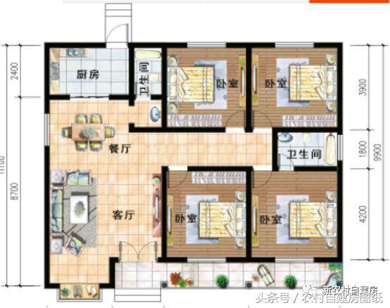 5套新農(nóng)村別墅設(shè)計(jì)圖，用材簡(jiǎn)單，便于施工，一般的農(nóng)村施工隊(duì)都可以建造