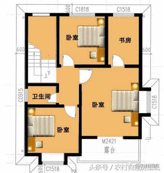 5套新農(nóng)村別墅設(shè)計(jì)圖，用材簡(jiǎn)單，便于施工，一般的農(nóng)村施工隊(duì)都可以建造