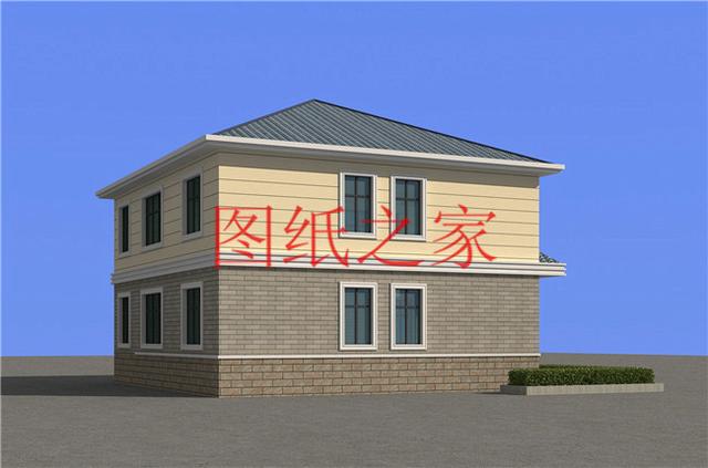 農(nóng)村二層別墅設(shè)計圖，簡單大方，占地面積120平方米到150平方米