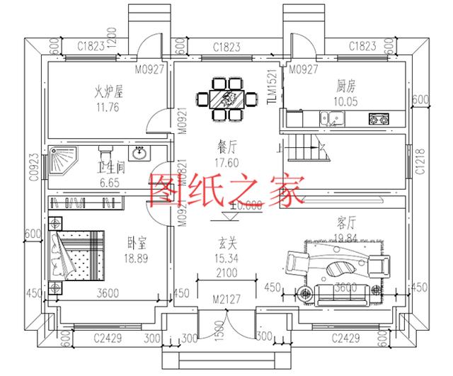 農(nóng)村二層別墅設(shè)計圖，簡單大方，占地面積120平方米到150平方米