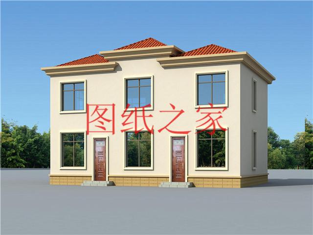 農(nóng)村二層別墅設(shè)計圖，簡單大方，占地面積120平方米到150平方米