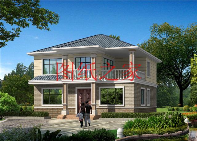 農(nóng)村二層別墅設(shè)計圖，簡單大方，占地面積120平方米到150平方米