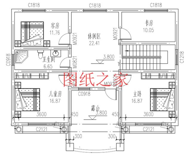 農(nóng)村二層別墅設(shè)計圖，簡單大方，占地面積120平方米到150平方米