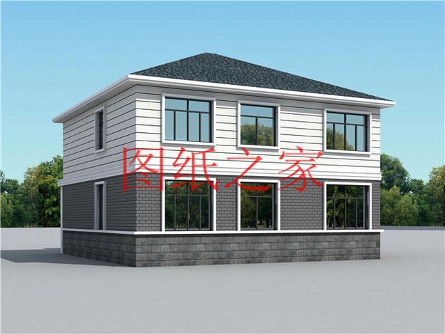 農(nóng)村二層別墅設(shè)計圖，簡單大方，占地面積120平方米到150平方米