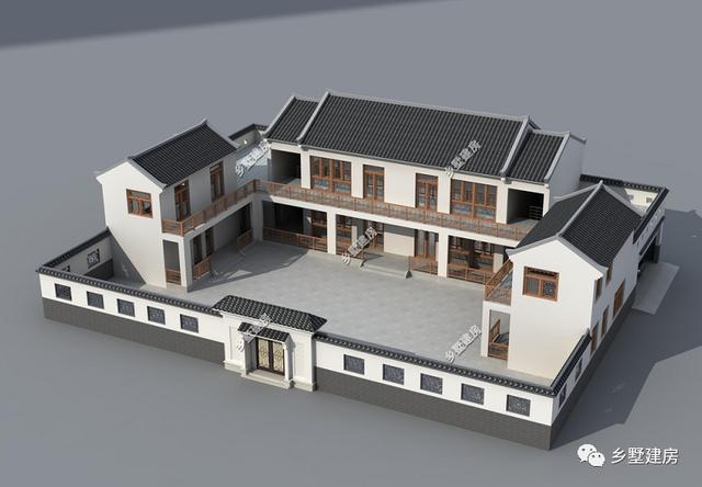 中式別墅設(shè)計(jì)圖，外型設(shè)計(jì)十分古典大方，彰顯地位和品味