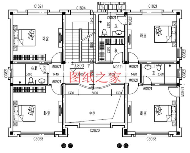 推薦4套時尚現(xiàn)代的三層別墅設計圖，客廳挑空，自建房的首選