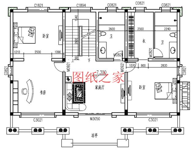 推薦4套時尚現(xiàn)代的三層別墅設計圖，客廳挑空，自建房的首選