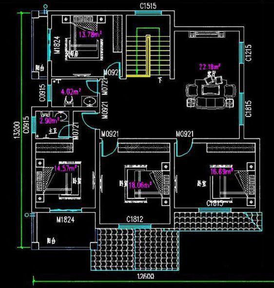 兩款帶堂屋的農(nóng)村自建房設(shè)計(jì)圖，又帶車庫(kù)又是五室三廳，很實(shí)用