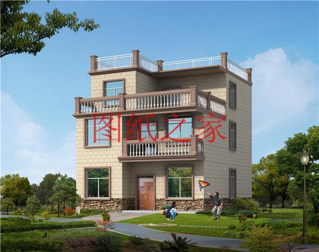 外觀靚麗、布局實用，建成后氣派有面子的小戶型三層別墅設(shè)計圖