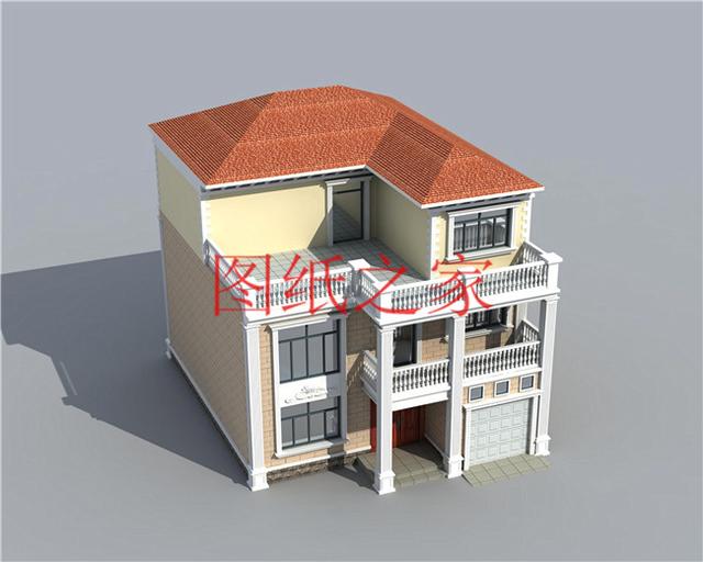 外觀靚麗、布局實用，建成后氣派有面子的小戶型三層別墅設(shè)計圖