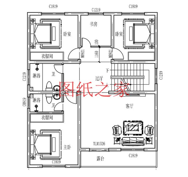 外觀靚麗、布局實用，建成后氣派有面子的小戶型三層別墅設(shè)計圖