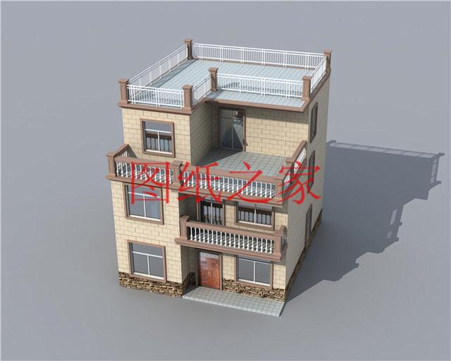 外觀靚麗、布局實用，建成后氣派有面子的小戶型三層別墅設(shè)計圖