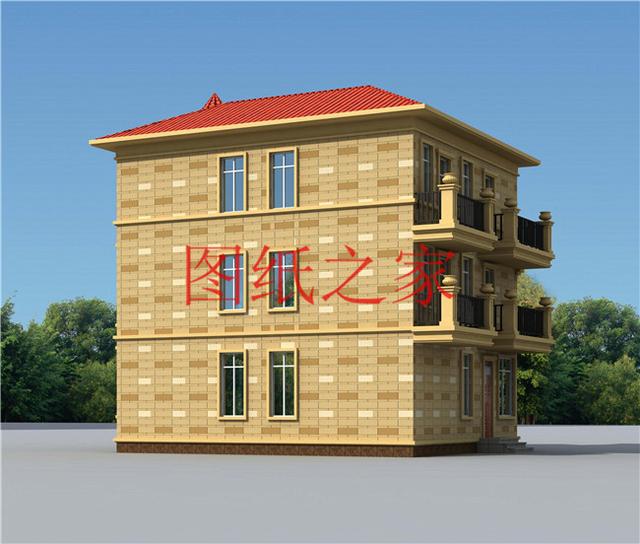 外觀靚麗、布局實用，建成后氣派有面子的小戶型三層別墅設(shè)計圖