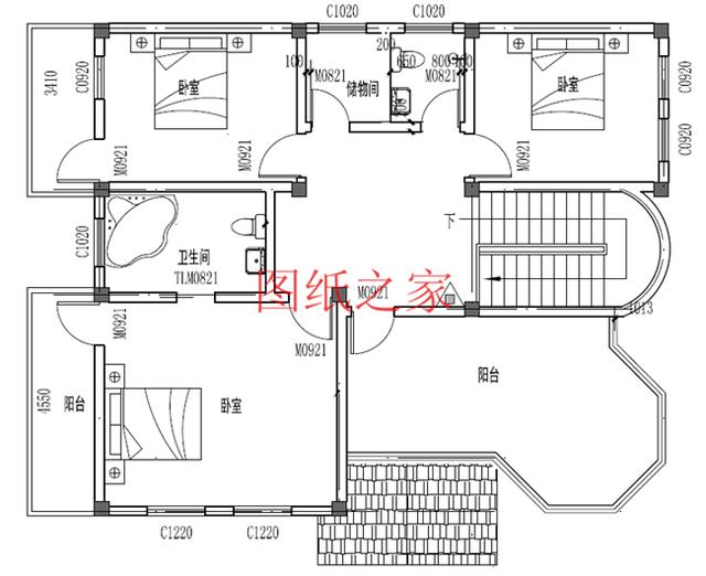 外觀靚麗、布局實用，建成后氣派有面子的小戶型三層別墅設(shè)計圖