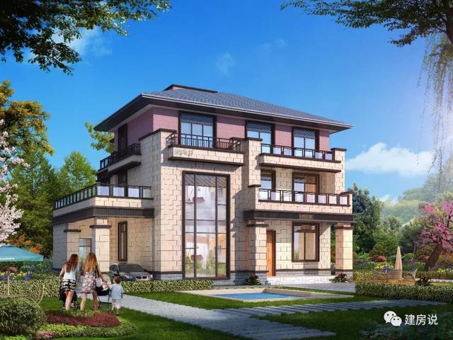 16X13米三層歐式別墅設(shè)計(jì)圖，占地面積200平，漂亮又大氣