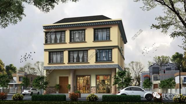 農村臨街帶商鋪自建房，6套帶門面別墅戶型設計圖