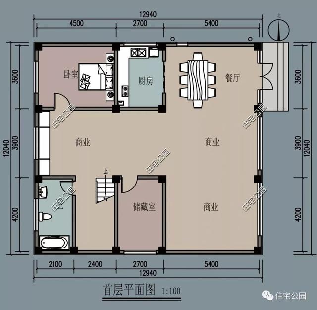 農村臨街帶商鋪自建房，6套帶門面別墅戶型設計圖