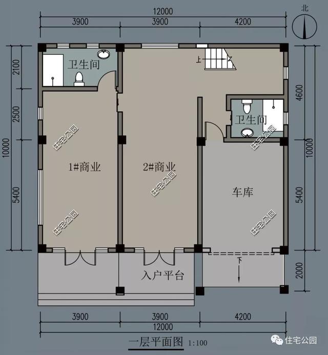 農村臨街帶商鋪自建房，6套帶門面別墅戶型設計圖