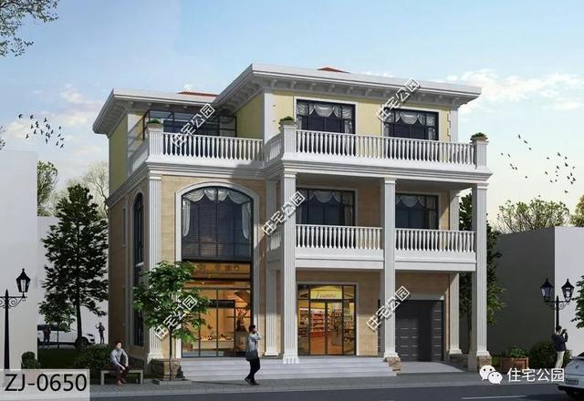 農村臨街帶商鋪自建房，6套帶門面別墅戶型設計圖