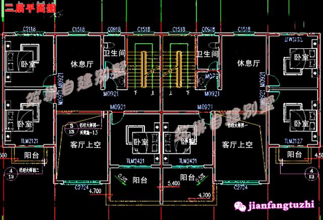 三層對稱雙拼別墅設(shè)計圖，造價50萬，實用又好看，一起來看看！