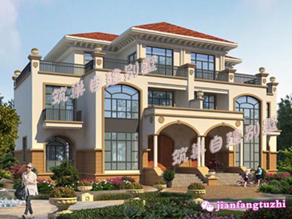 三層對稱雙拼別墅設(shè)計圖，造價50萬，實用又好看，一起來看看！