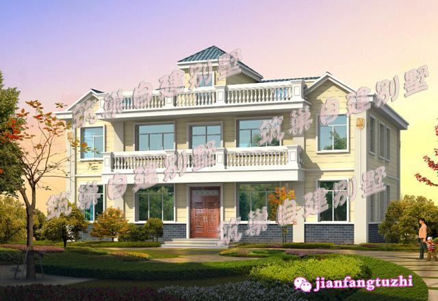 三層對稱雙拼別墅設(shè)計圖，造價50萬，實用又好看，一起來看看！