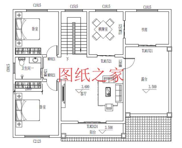 推薦3套農(nóng)村二層別墅設(shè)計(jì)圖，2個(gè)客廳5個(gè)臥室，全家人都能住在一起，不能錯(cuò)過(guò)！
