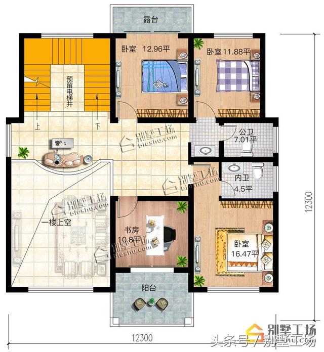 12.3x12.3三層簡歐別墅設(shè)計(jì)圖，帶電梯，豪華大氣，在農(nóng)村建一棟很有面子！