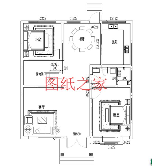占地100平方米左右小宅基地的二層別墅，造價只要20萬！