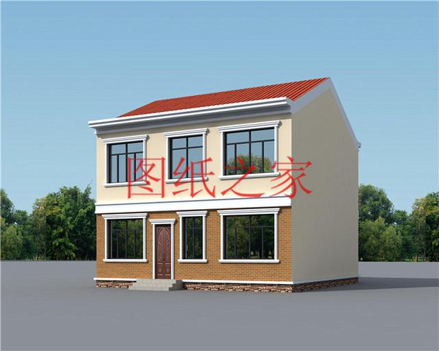 占地100平方米左右小宅基地的二層別墅，造價只要20萬！