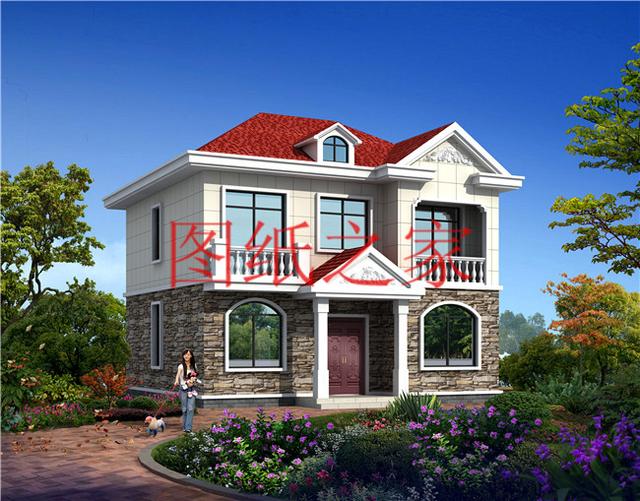 占地100平方米左右小宅基地的二層別墅，造價只要20萬！