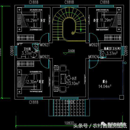 農(nóng)村二層別墅自建房，簡單實(shí)用，只要10萬就能建成，很適合農(nóng)村自建！