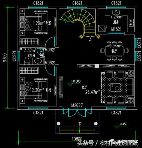 農(nóng)村二層別墅自建房，簡單實(shí)用，只要10萬就能建成，很適合農(nóng)村自建！