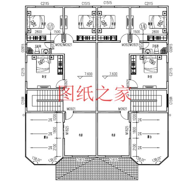 推薦2套三層雙拼別墅，豪華大氣，村里人一定非常羨慕兄弟倆！