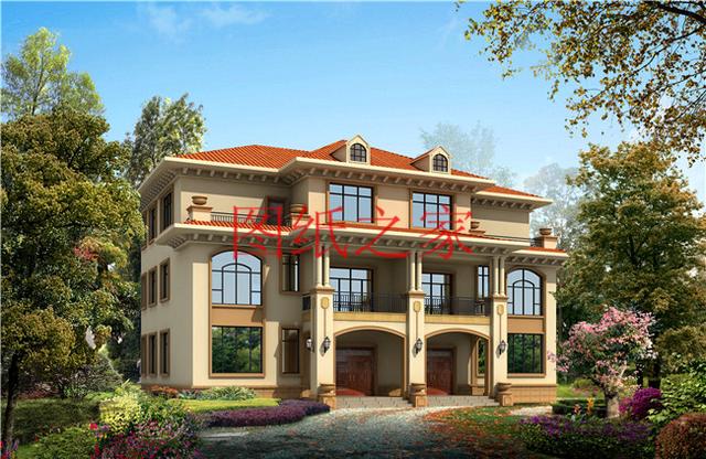 推薦2套三層雙拼別墅，豪華大氣，村里人一定非常羨慕兄弟倆！