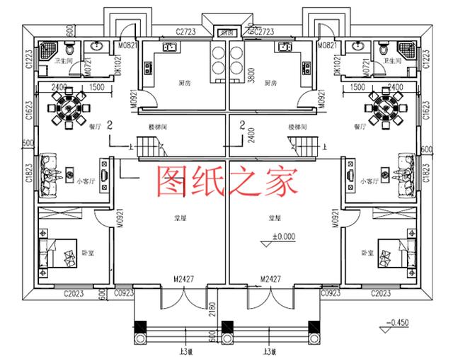推薦2套三層雙拼別墅，豪華大氣，村里人一定非常羨慕兄弟倆！