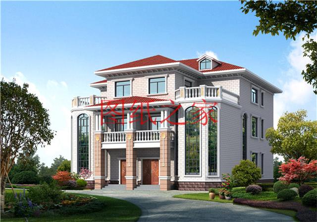 推薦2套三層雙拼別墅，豪華大氣，村里人一定非常羨慕兄弟倆！