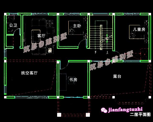 16x11米二層農(nóng)村復(fù)式別墅設(shè)計(jì)圖，帶大露臺(tái)，豪華舒適！