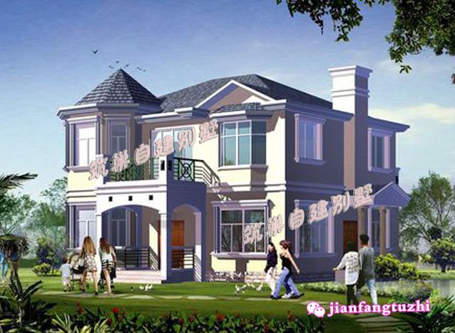 占地134平方米的二層農(nóng)村別墅設(shè)計圖，簡單易建，建出的實體圖也非常好看！