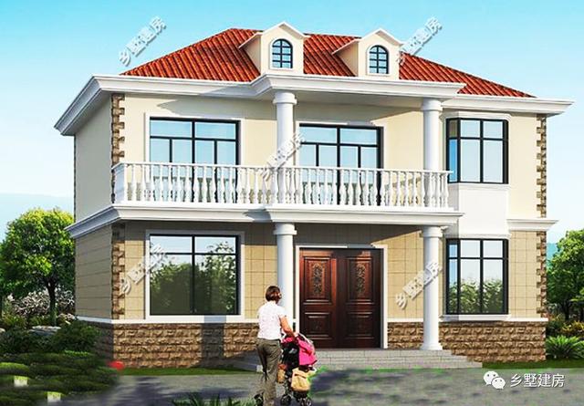 兩款帶車庫+露臺(tái)的二層農(nóng)村自建房，簡單實(shí)用，25萬給你豪華別墅！