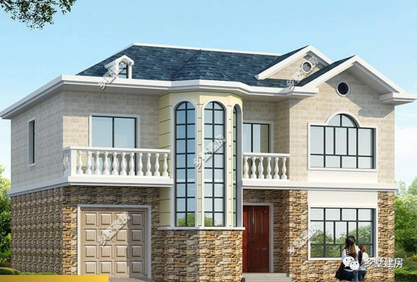 兩款帶車庫+露臺(tái)的二層農(nóng)村自建房，簡單實(shí)用，25萬給你豪華別墅！