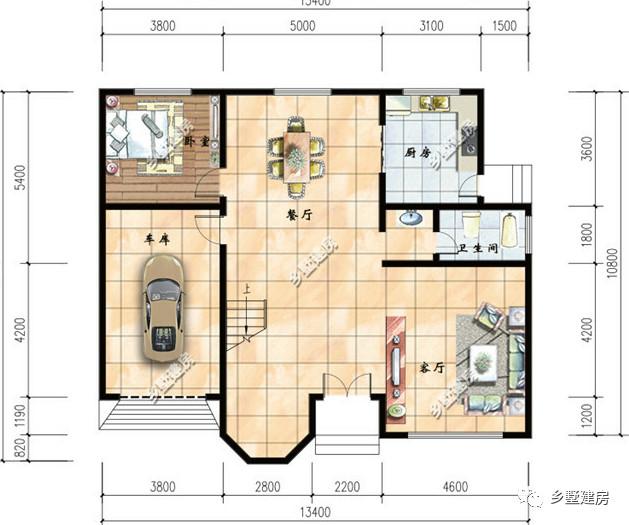 兩款帶車庫+露臺(tái)的二層農(nóng)村自建房，簡單實(shí)用，25萬給你豪華別墅！